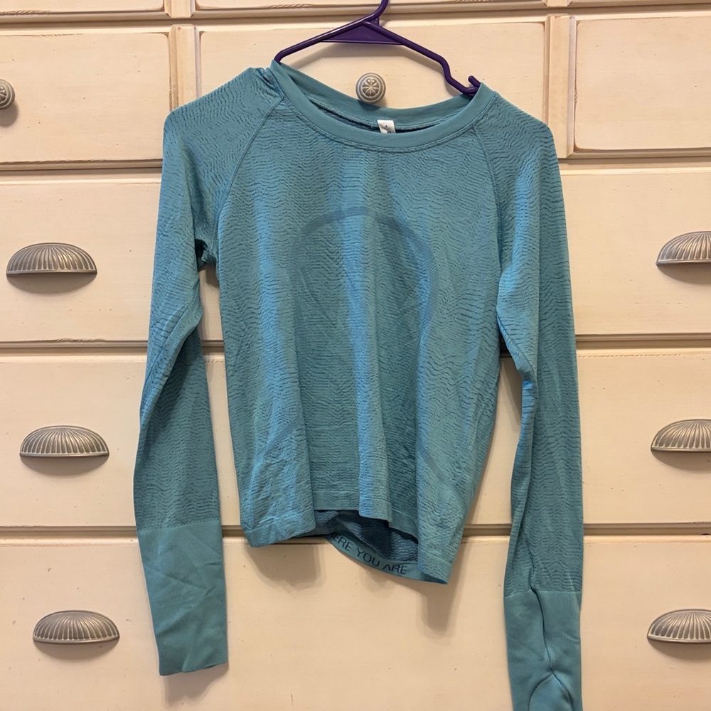 Teal Lululemon Long Sleeve Top